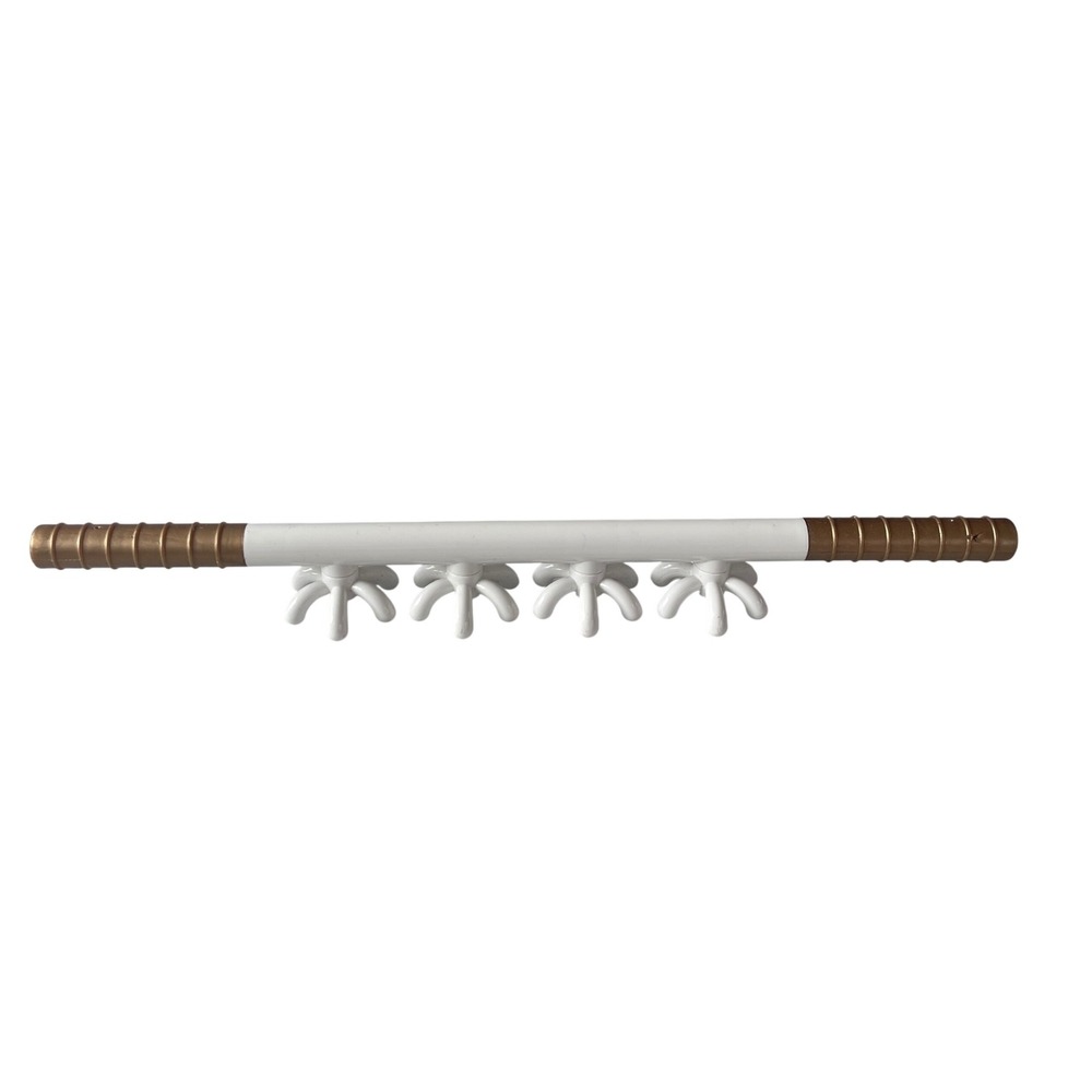 Ashley Black FasciaBlaster White Gold Manual Massage Tool Myofascial Release 22"